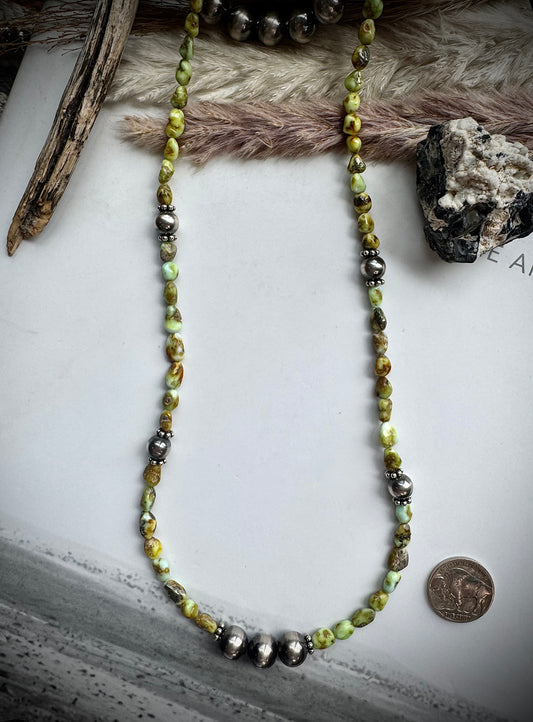 22" Palomino & Pearl Necklace