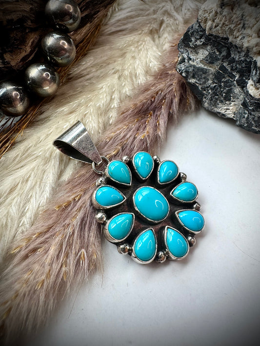 Sleeping Beauty Cluster Pendant