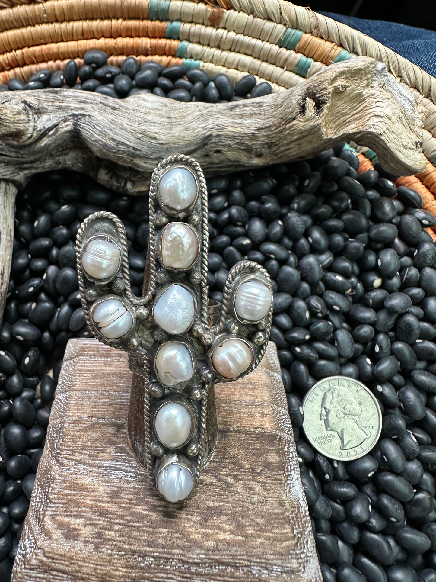 Pearl Cactus Ring