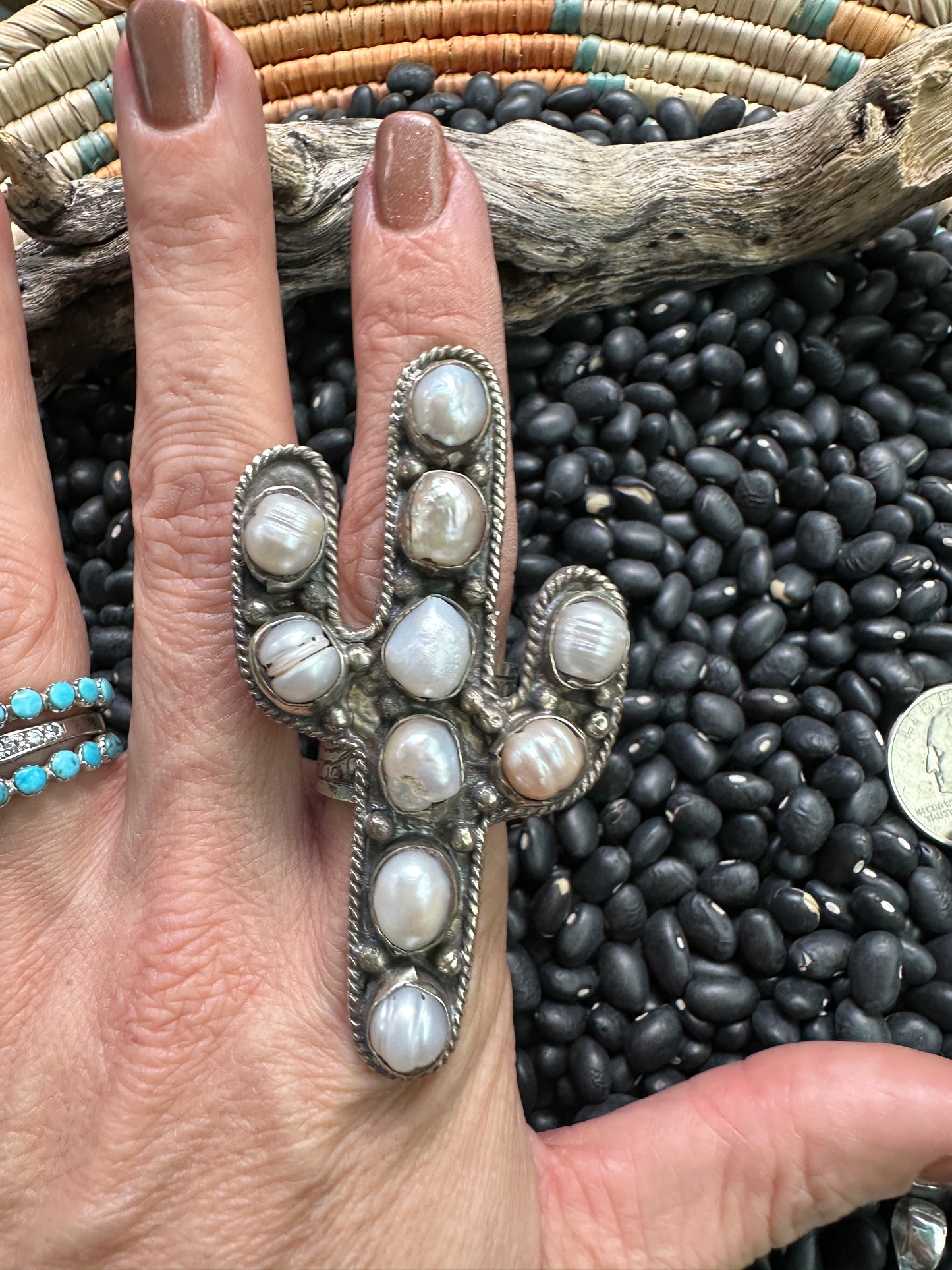 Pearl Cactus Ring