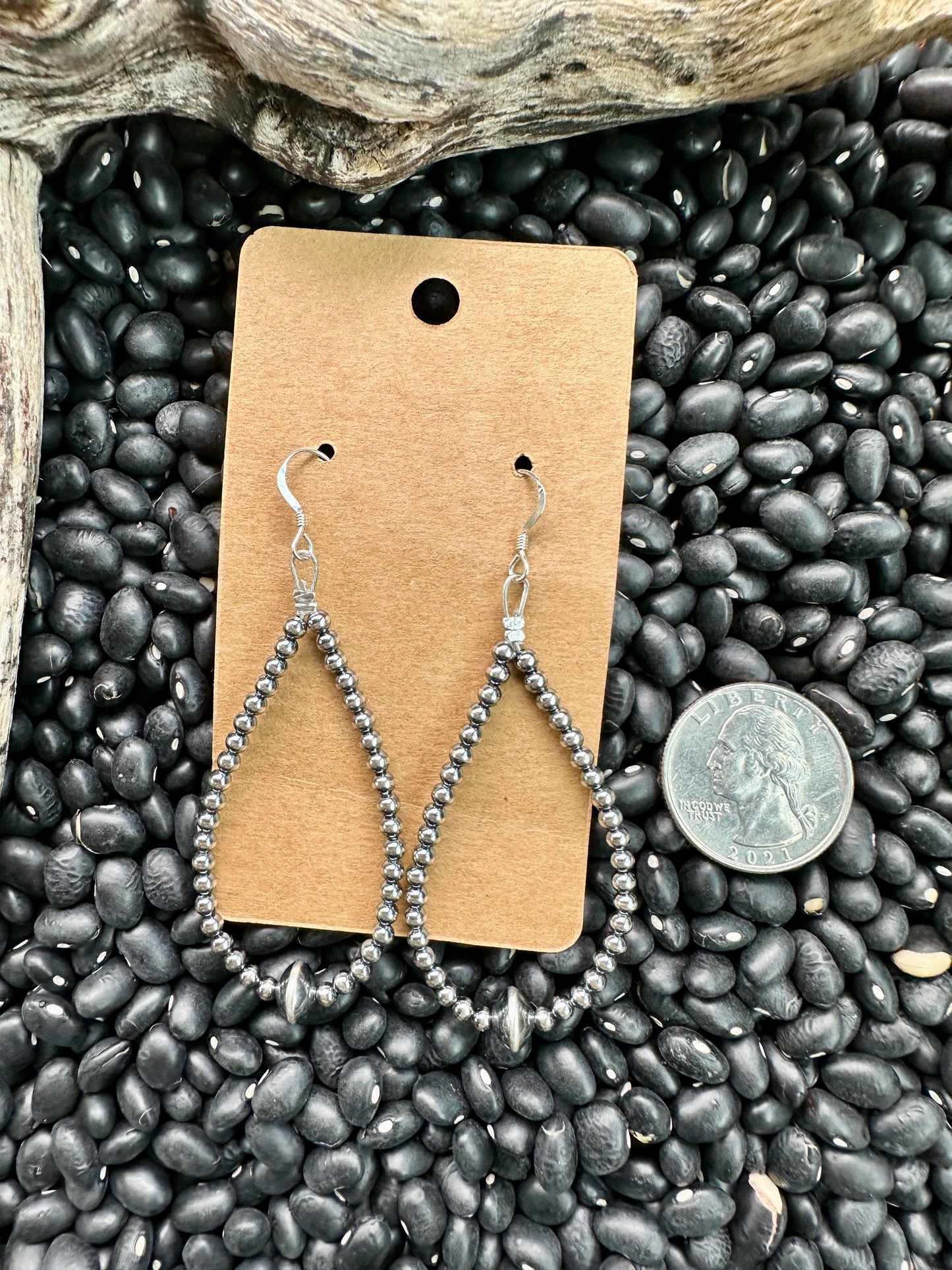 Simple Navajo Pearl Earrings