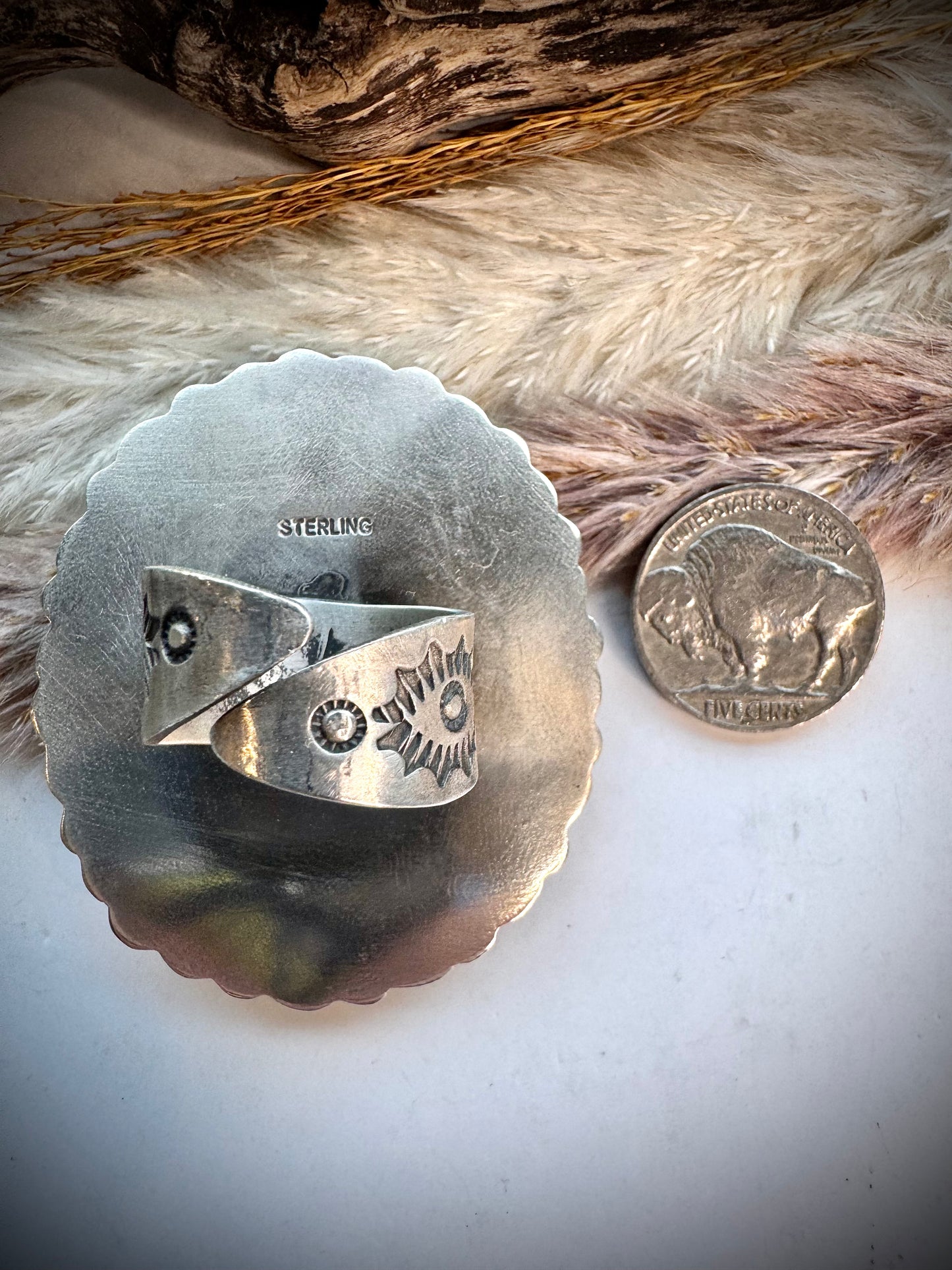 Denim Lapis Ring- Adjustable