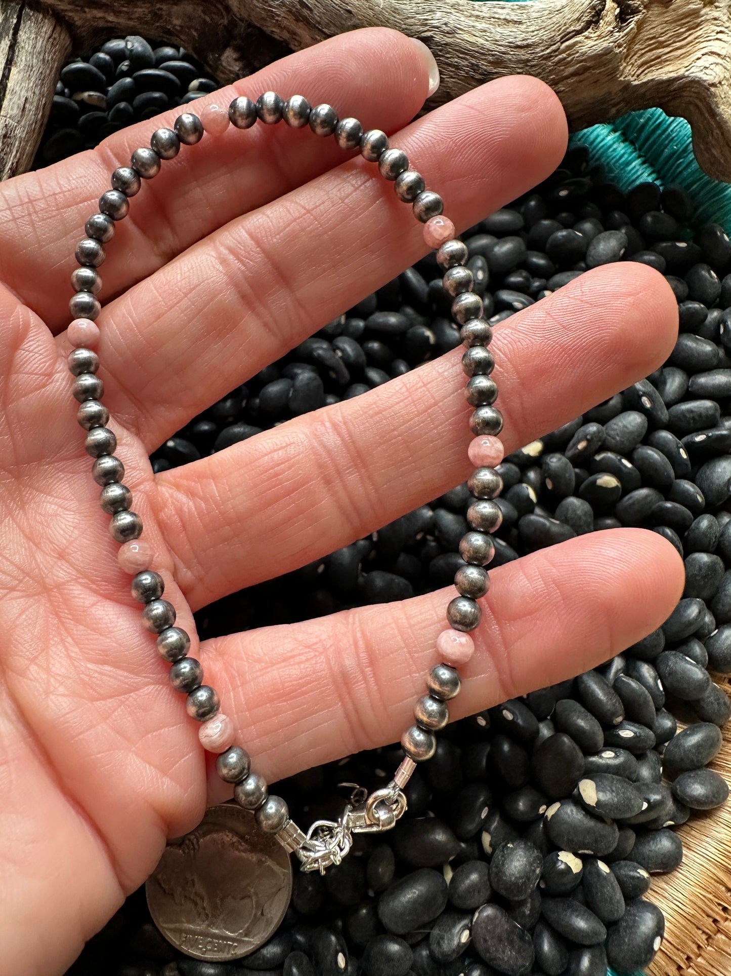 Rhodocrosite Anklet