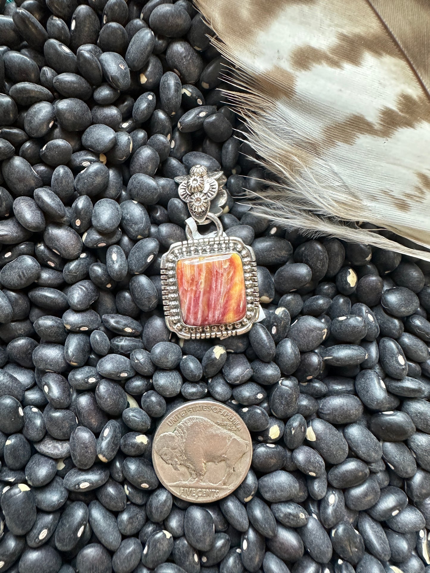 Purple Spiny Square Pendant