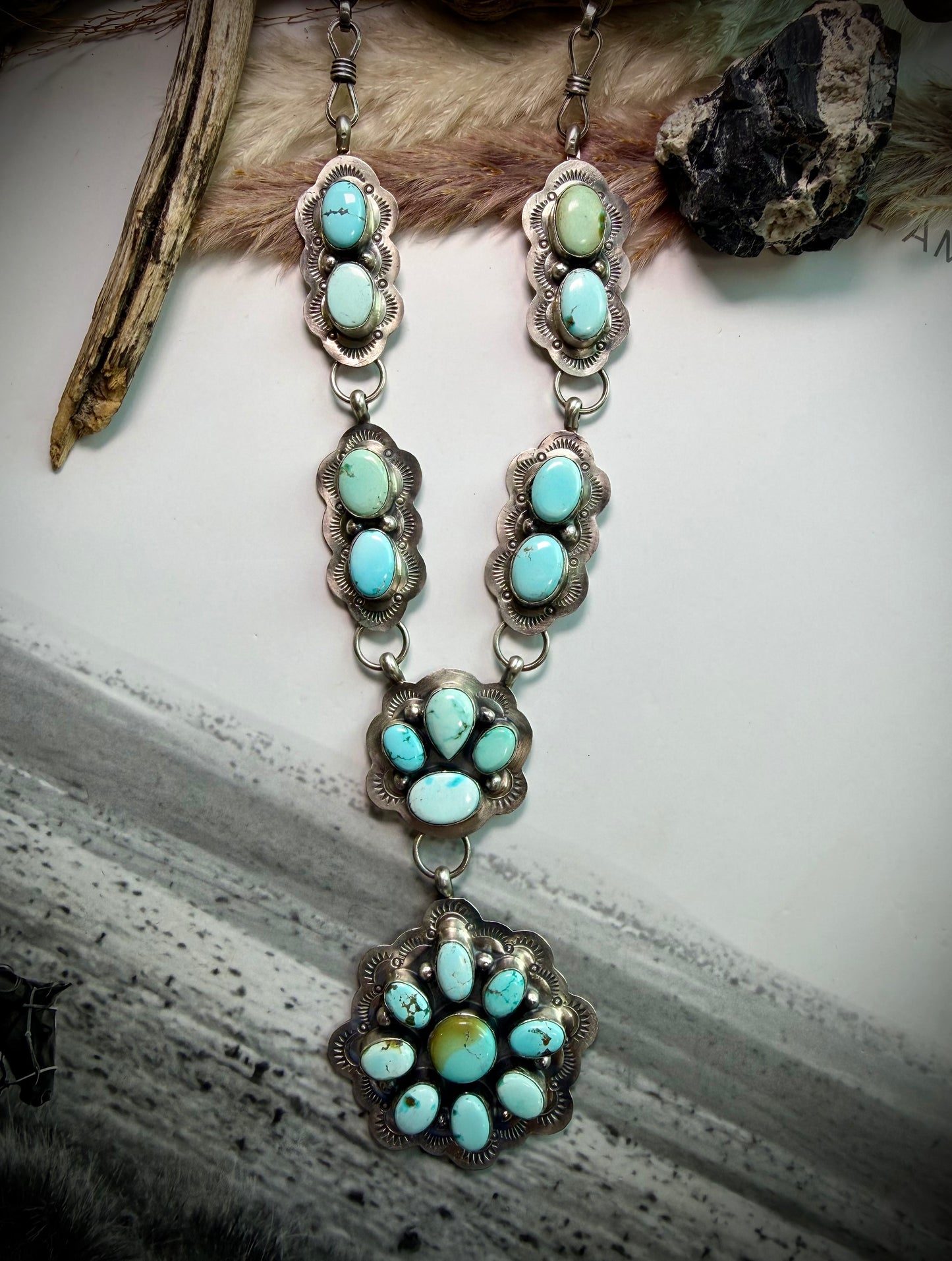 Lyle Piaso Dry Creek Cluster Necklace