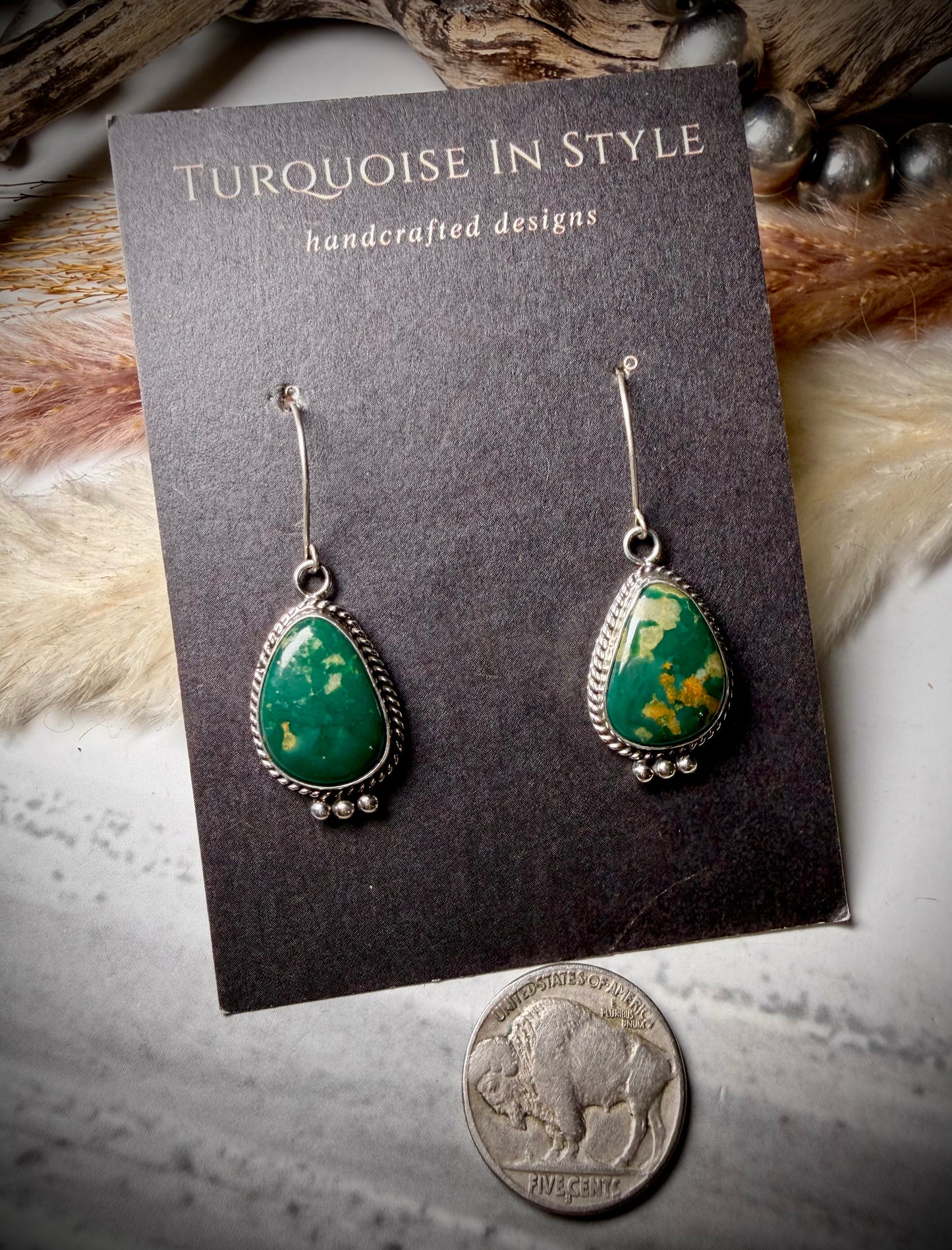 Sonoran Gem Turquoise Dangle Earrings