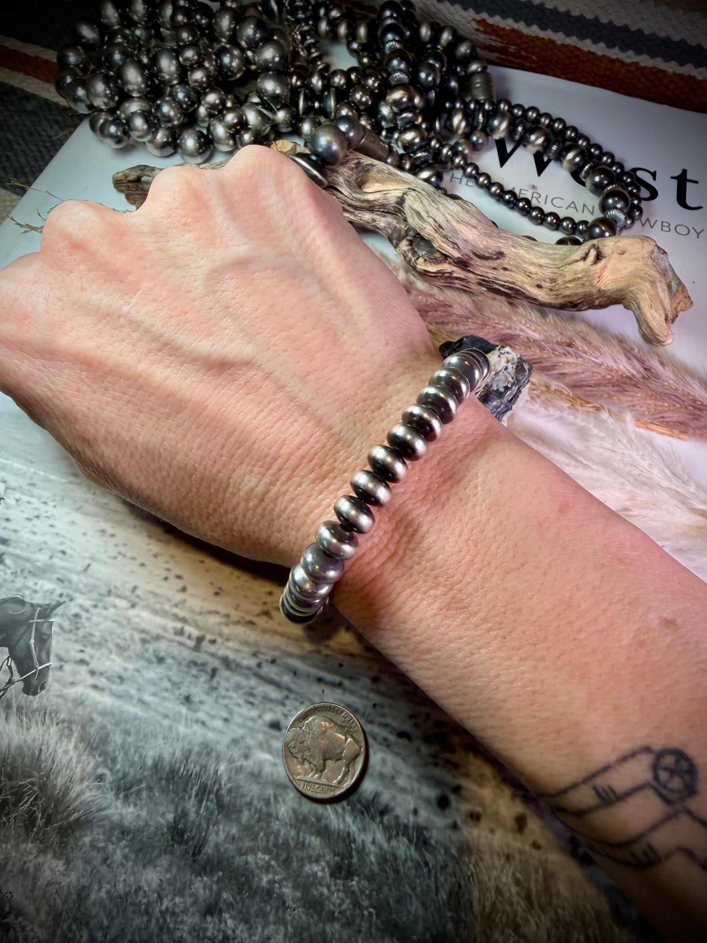 9 mm Saucer Stretch Bracelet