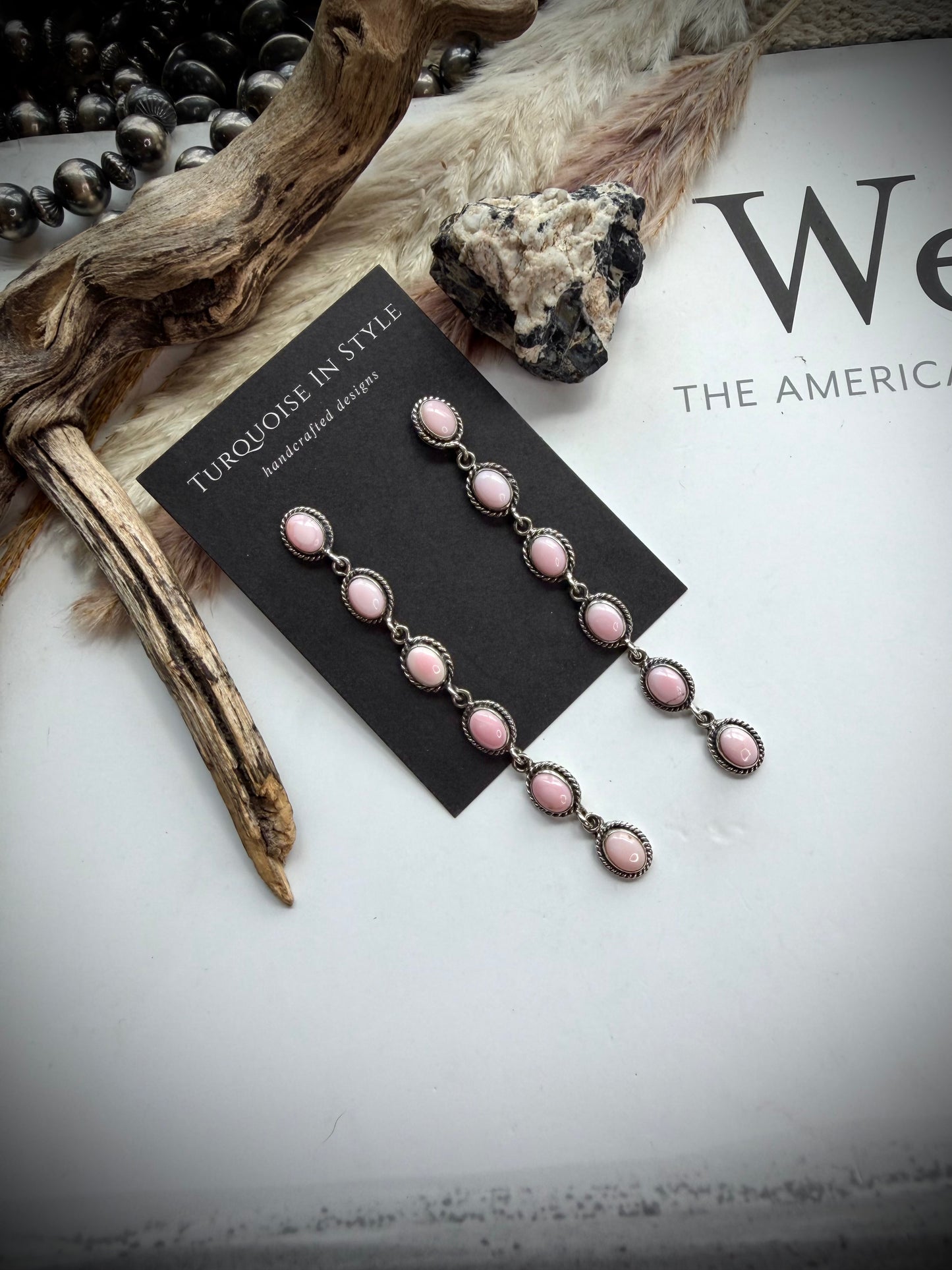 Pink Conch Earrings