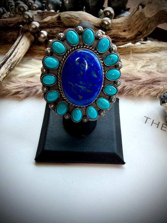 Sleeping Beauty & Lapis Sun Ring