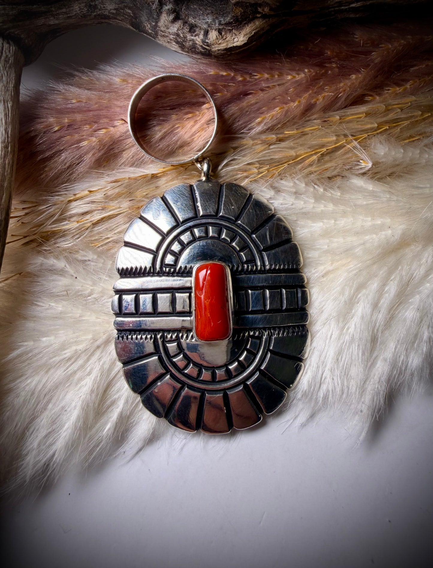 TR Singer Red Coral Pendant