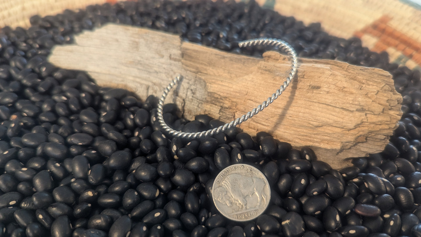 Elaine Tahe Twisted Silver Cuff