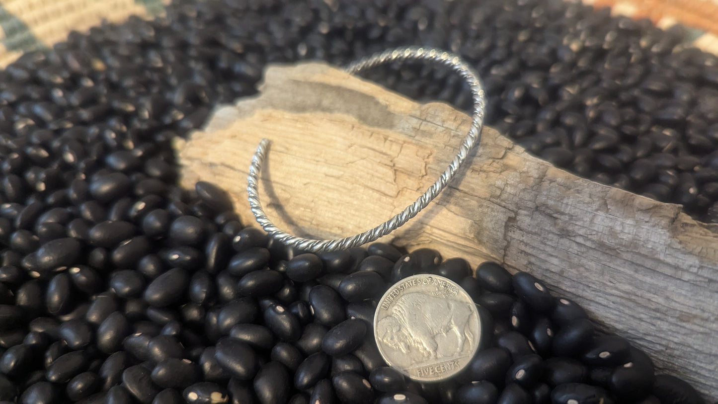 Elaine Tahe Twisted Silver Cuff