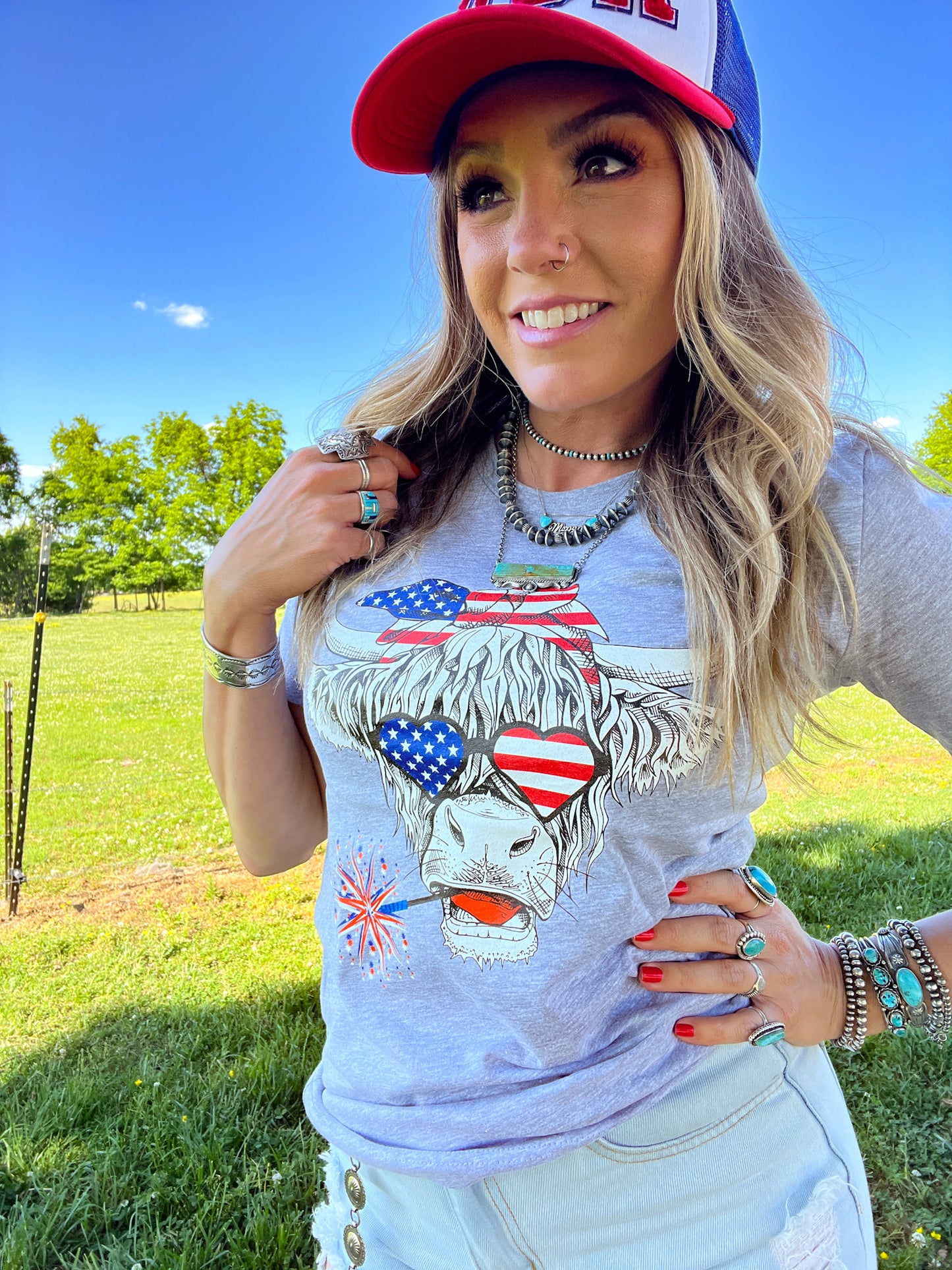 Patriotic Cow Tee