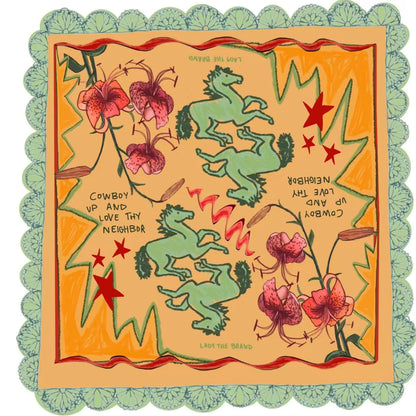 Love Thy Neighbor Satin Bandana