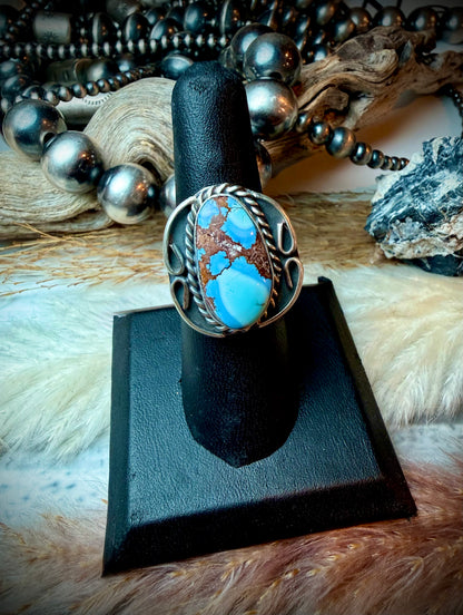Single Stone Golden Hills Ring by Gilbert Nez