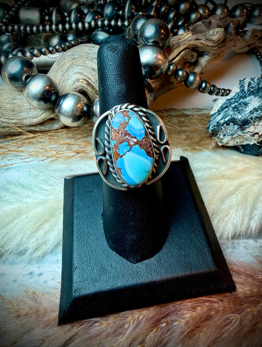 Single Stone Golden Hills Ring by Gilbert Nez