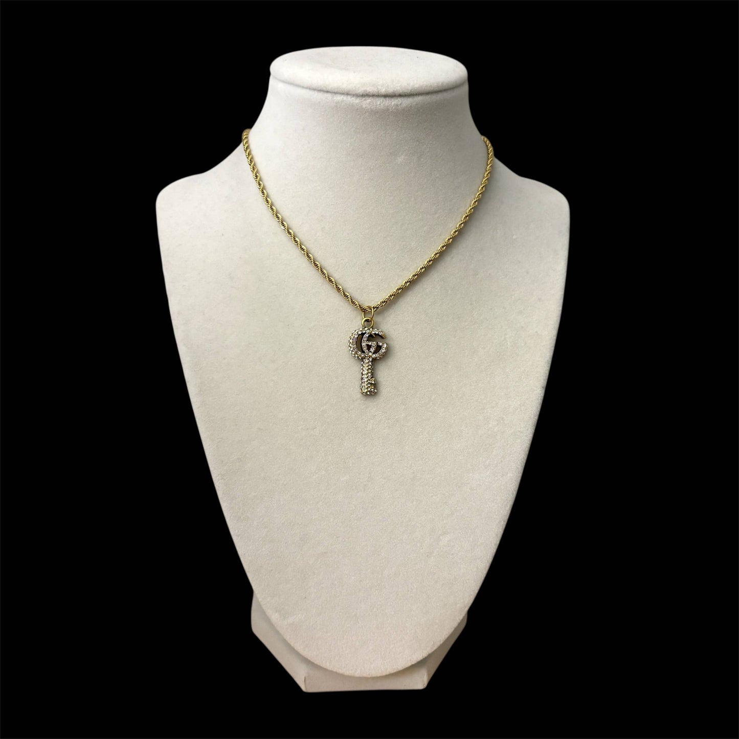 Repurposed Vintage GG Key Necklace