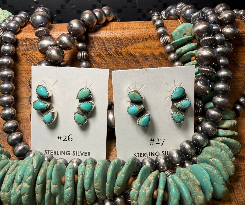 Thunder Creek Three Stone Studs- Multiple Available