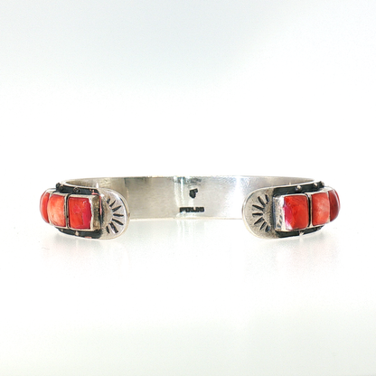 Federico Red Spiny Single Row Bracelet- 6 1/4"