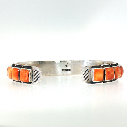 Federico Orange Spiny Single Row Bracelet- 7" wrist