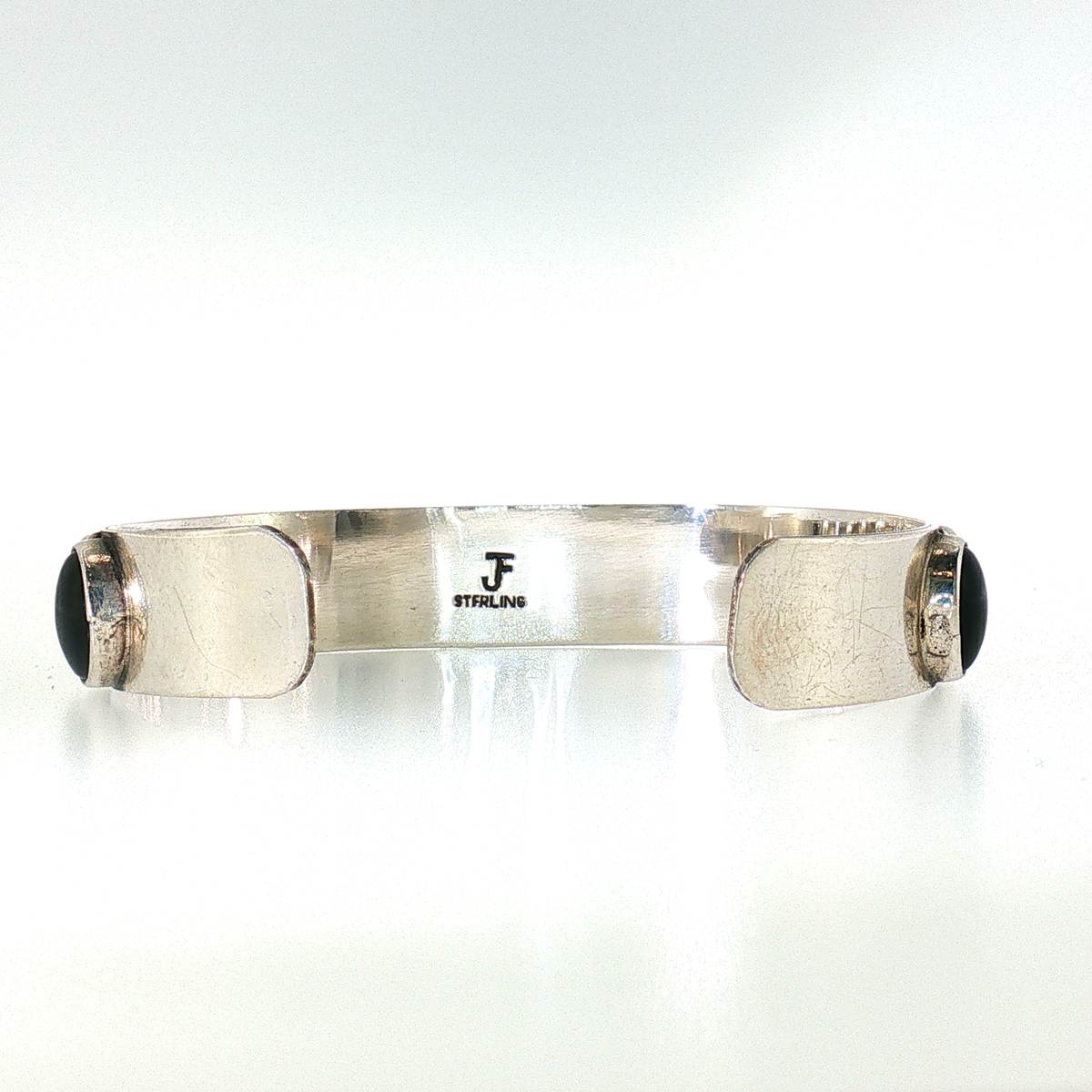 Federico Black Onyx Single Row Bracelet- Small/Medium "North to South"