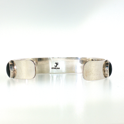 Federico Black Onyx Single Row Bracelet- Small/Medium "North to South"