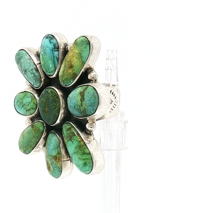 Federico Sonoran Gold Turquoise Cluster Ring- Adjustable
