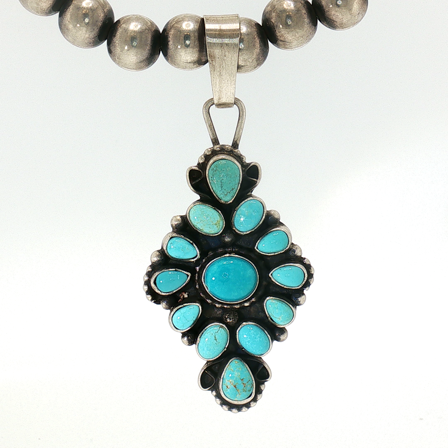 Sheila Becenti Campitos Turquoise Pendant