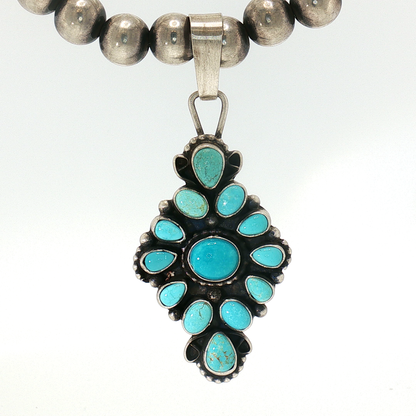 Sheila Becenti Campitos Turquoise Pendant
