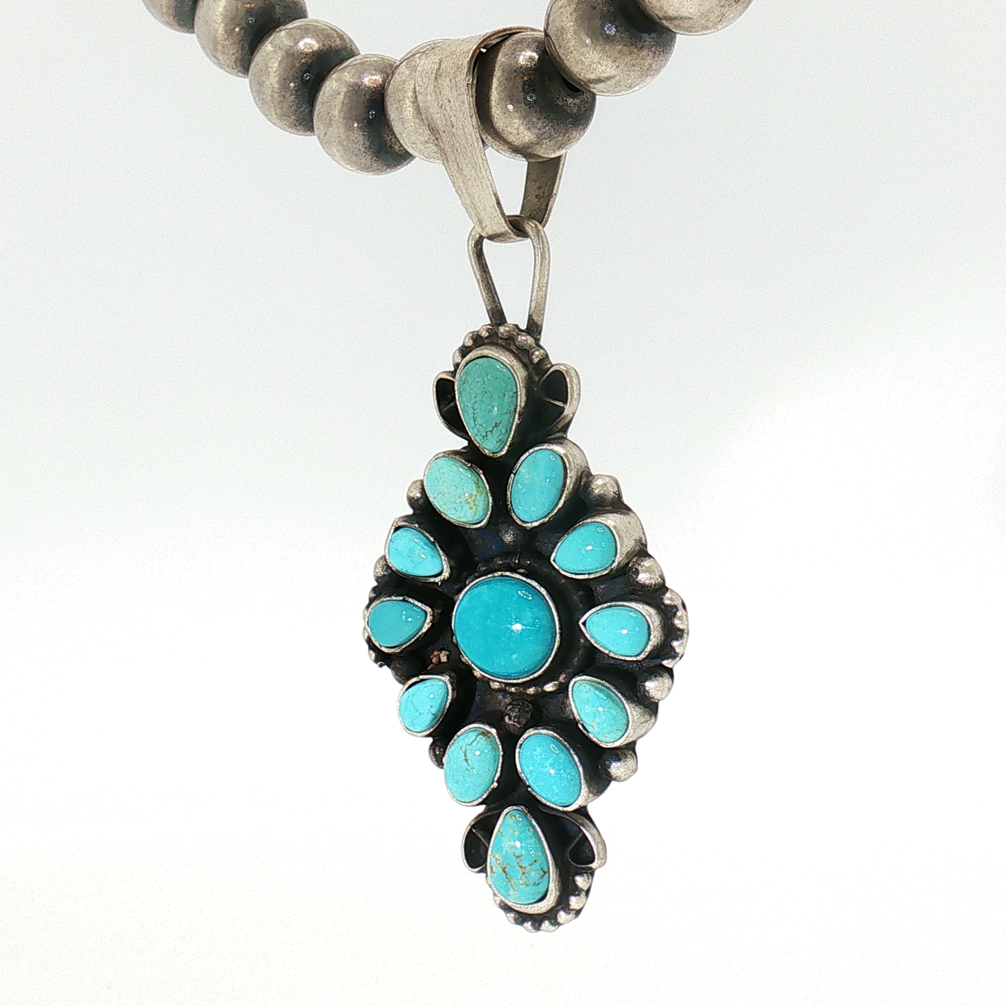 Sheila Becenti Campitos Turquoise Pendant