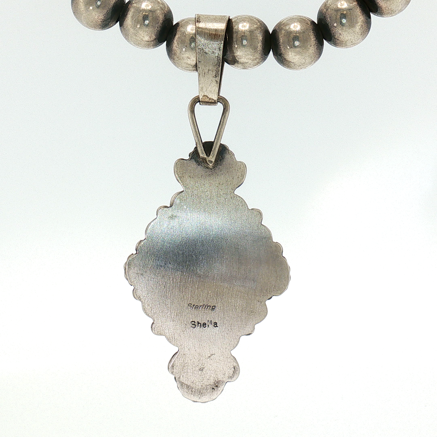Sheila Becenti Campitos Turquoise Pendant