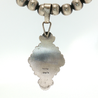Sheila Becenti Campitos Turquoise Pendant