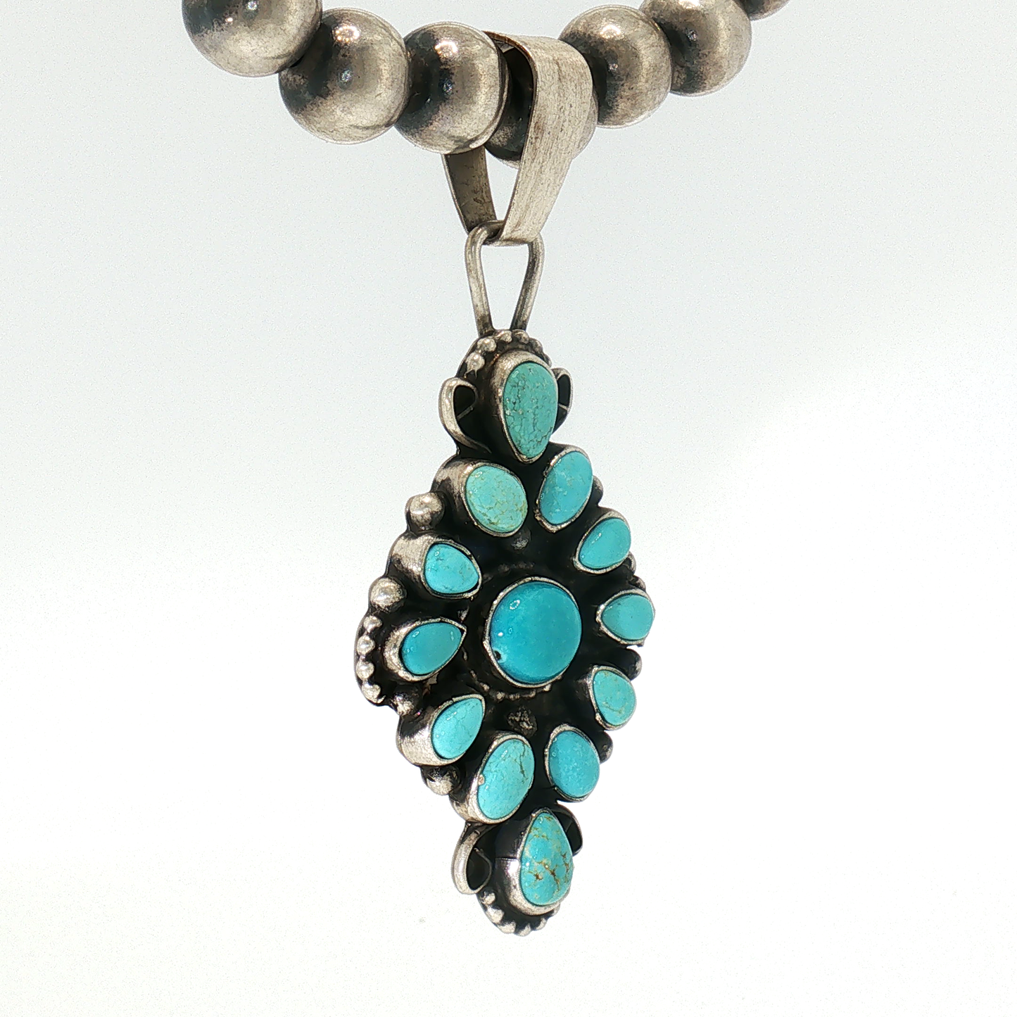 Sheila Becenti Campitos Turquoise Pendant