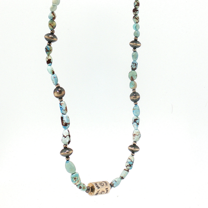 Golden Hills Beaded Necklaces 17" with Barrel Bead