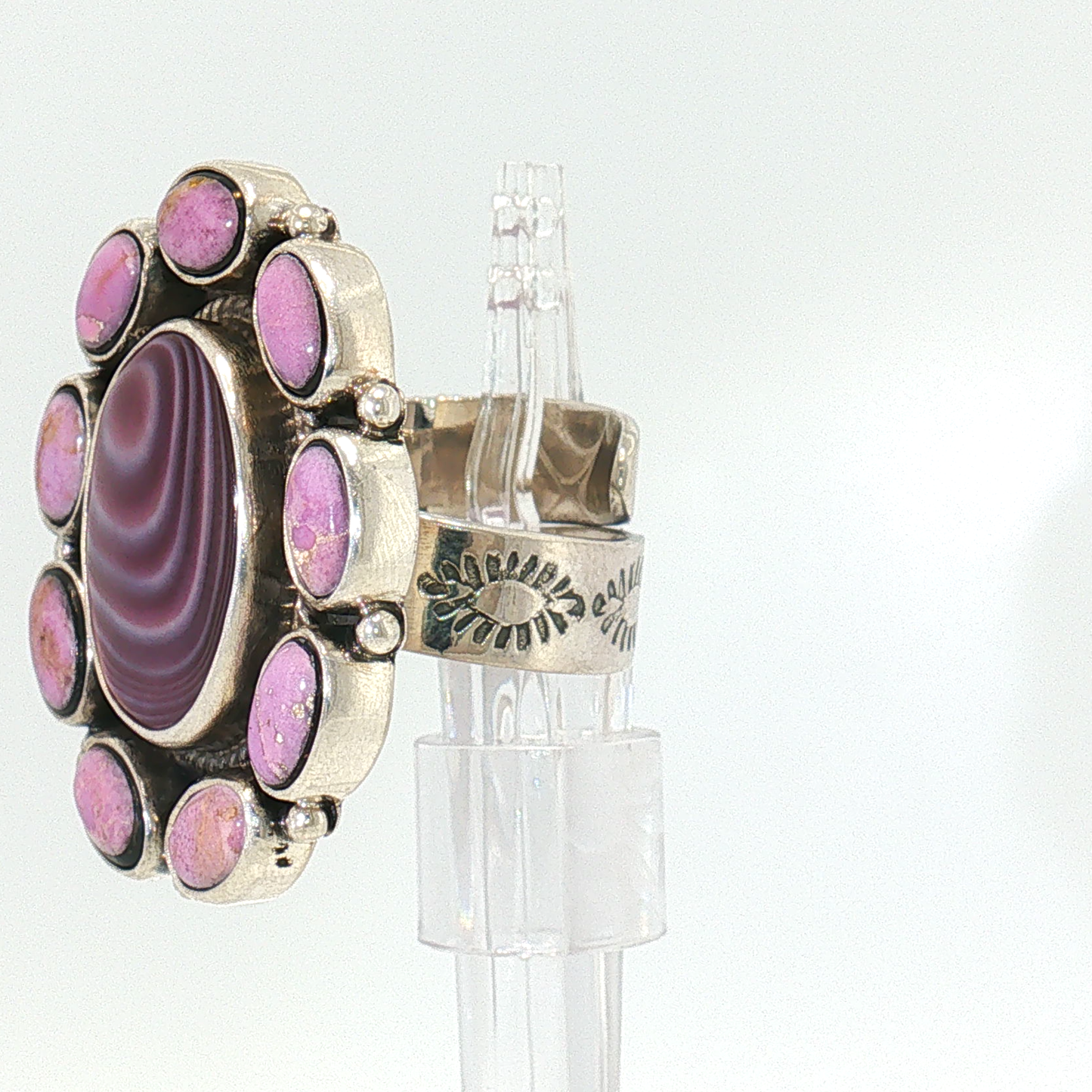 Wampum & Phosphosiderite Ring- Adjustable