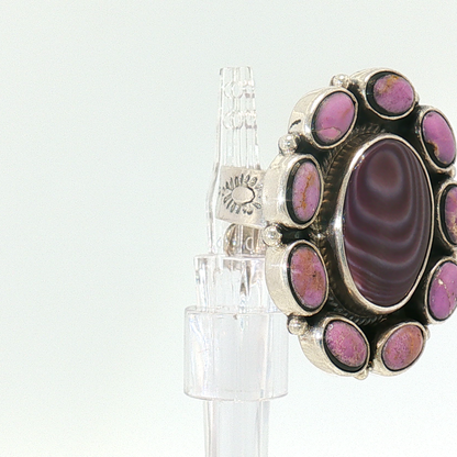 Wampum & Phosphosiderite Ring- Adjustable