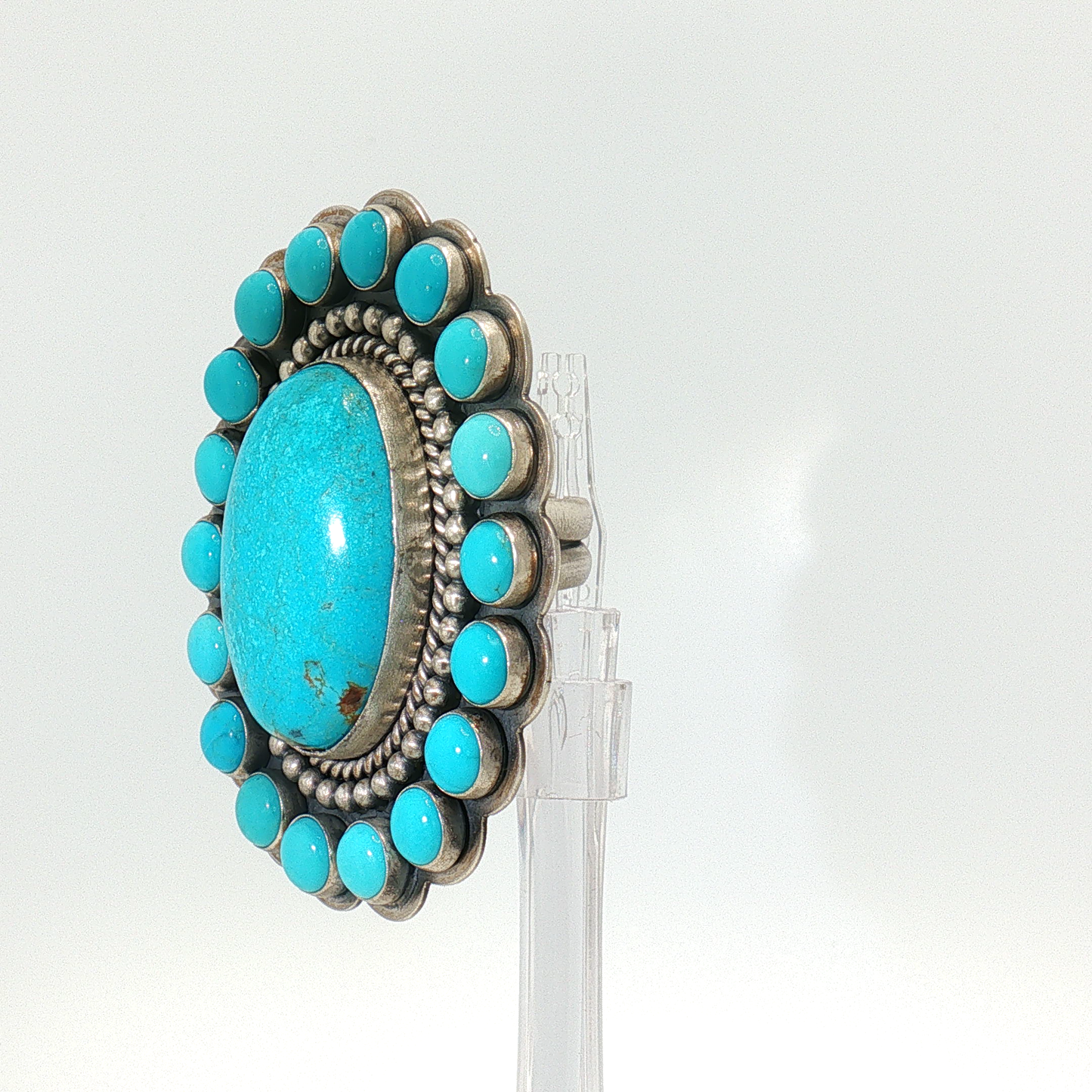 Whitewater Turquoise Ring- Adjustable