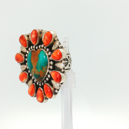 G James Royston & Red Spiny Heart Ring
