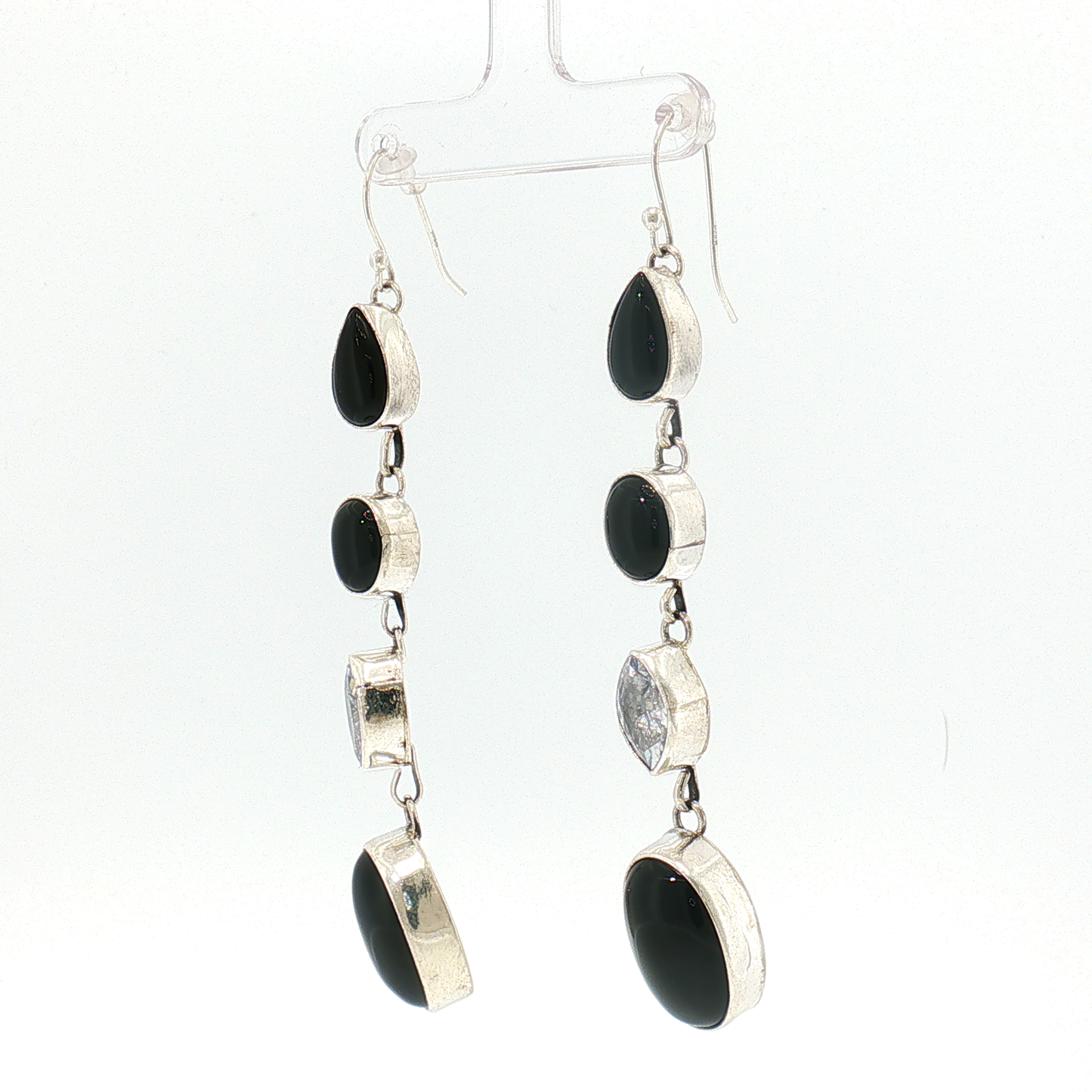 Rena Shelly Onyx & CZ Earrings