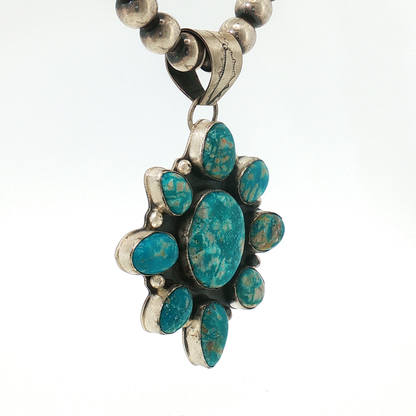 Lyle Piaso Fox Turquoise Cluster Pendant