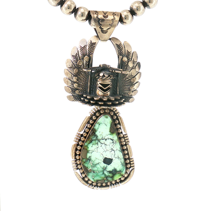 Massive Palomino Freddy Charley Crow Mother Kachina Pendant