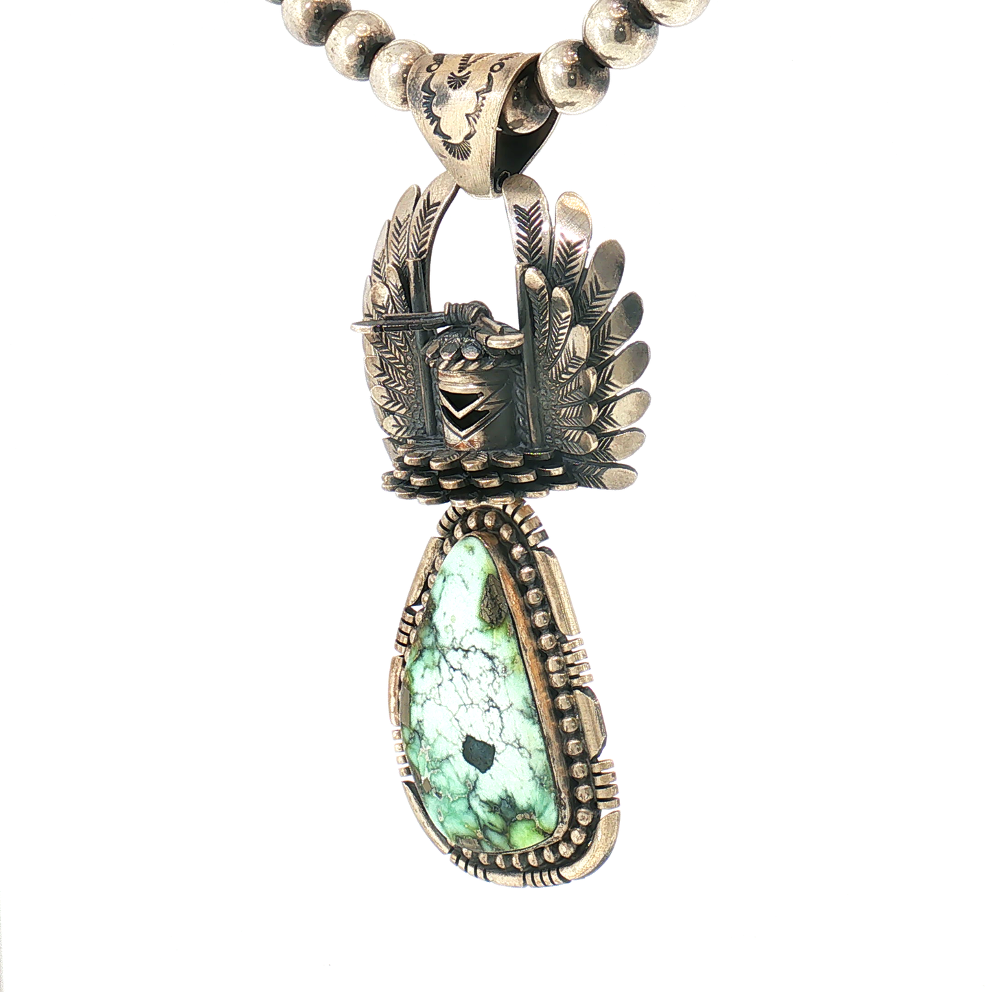 Massive Palomino Freddy Charley Crow Mother Kachina Pendant