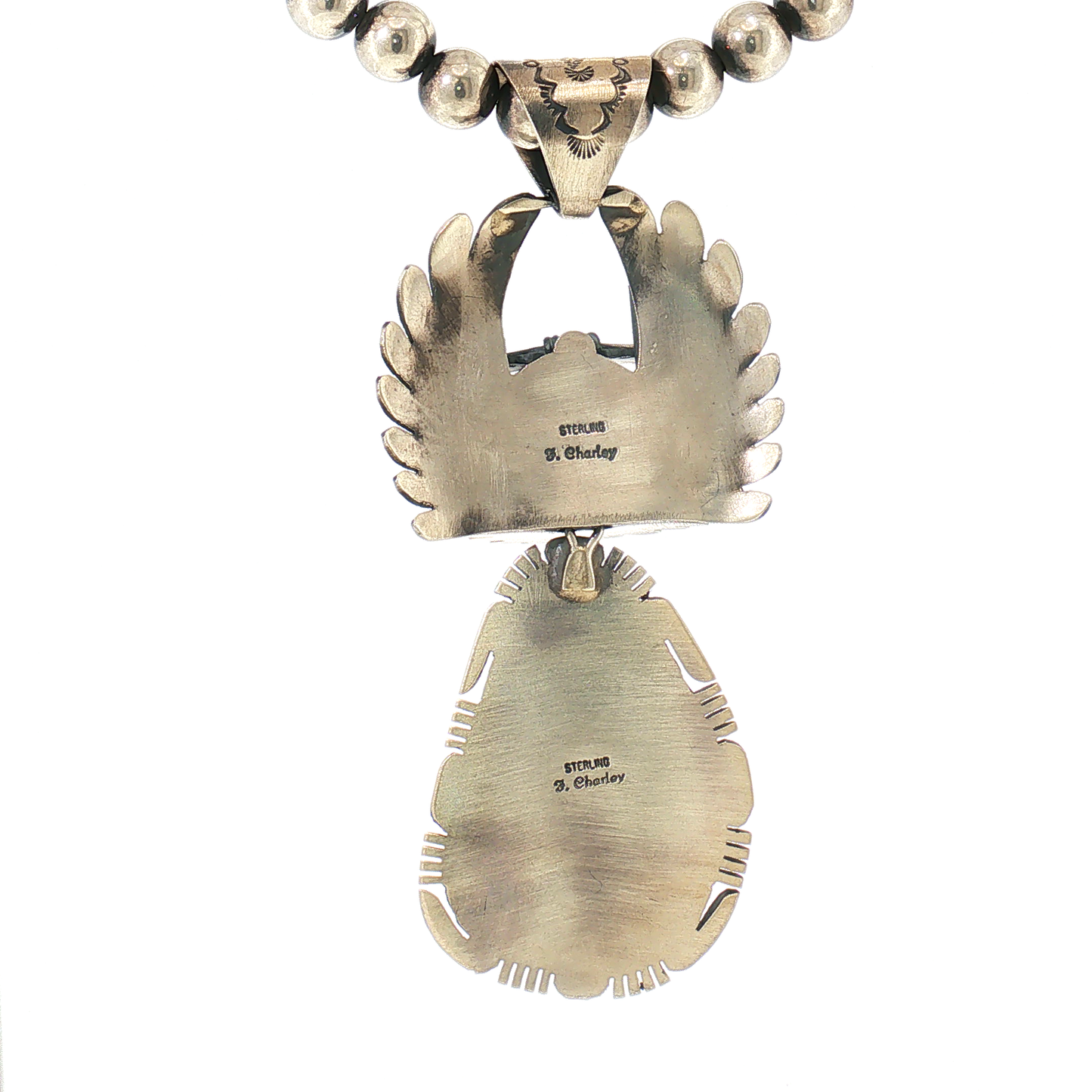 Massive Palomino Freddy Charley Crow Mother Kachina Pendant