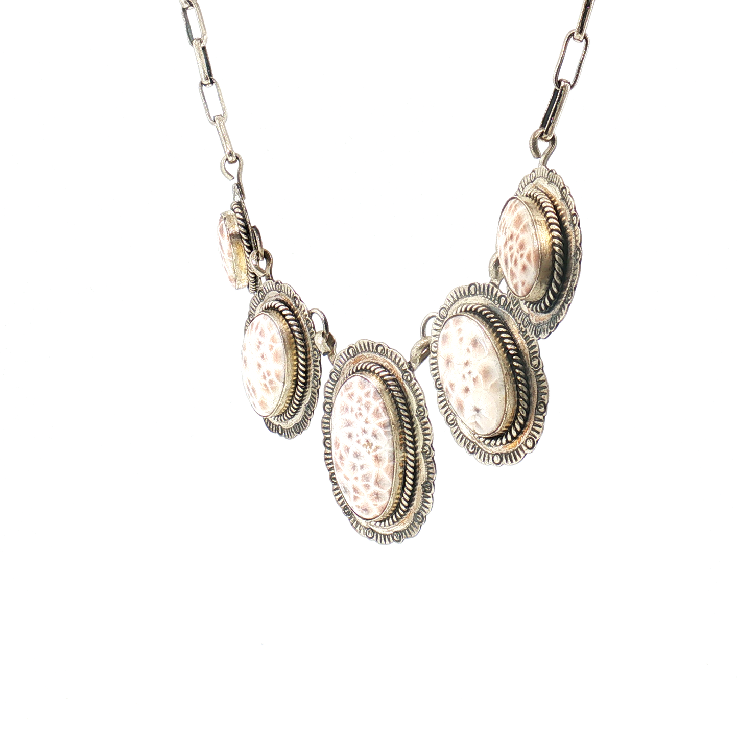Jeff Largo Pink Natrolite Statement Necklace
