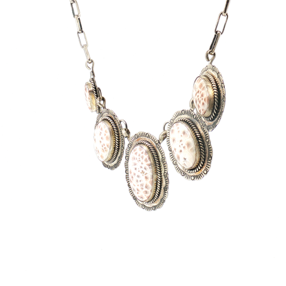 Jeff Largo Pink Natrolite Statement Necklace