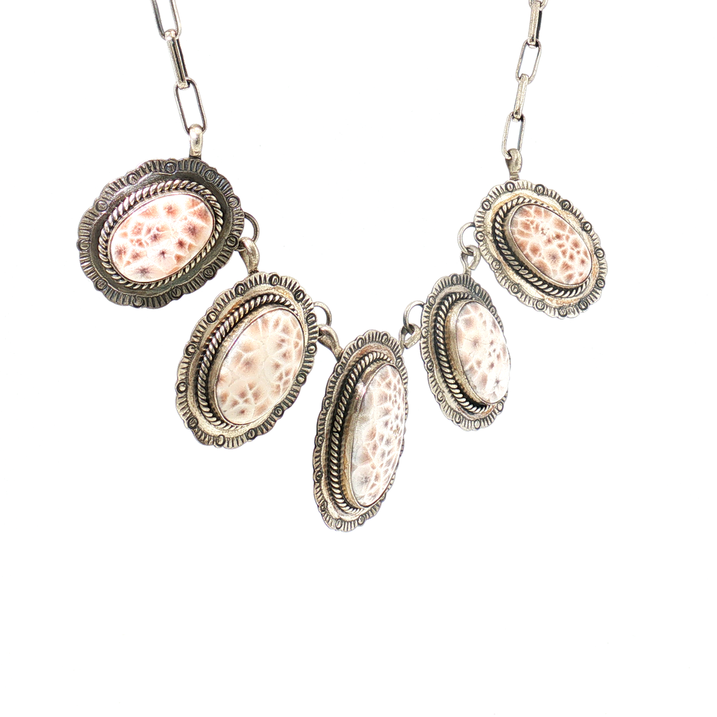 Jeff Largo Pink Natrolite Statement Necklace