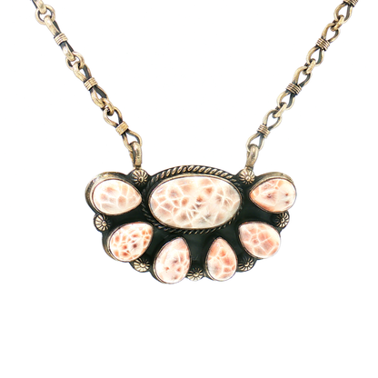 Pink Natrolite Necklace by Jeff Largo