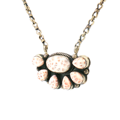 Pink Natrolite Necklace by Jeff Largo