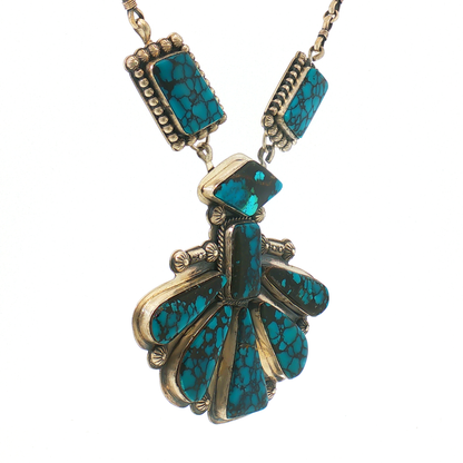 Indian Mountain Turquoise Statement Necklace
