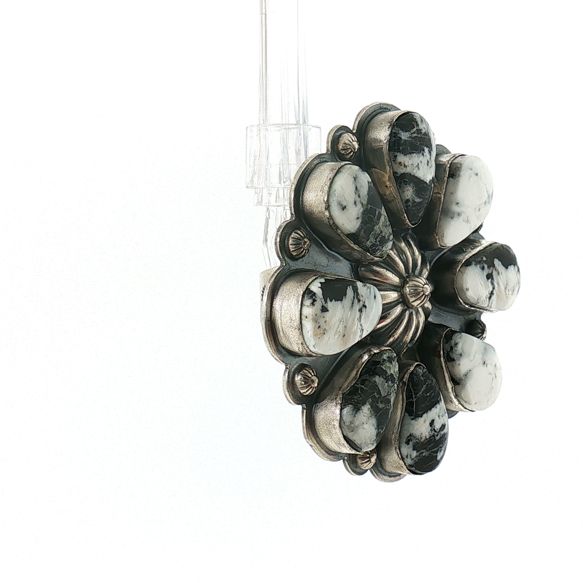White Buffalo Cluster Ring- 9 1/2